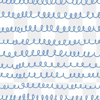 Spiral doodle pattern png, transparent background, blue simple design