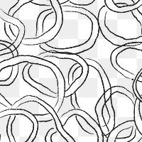 Abstract pattern png, transparent background, doodle ink design