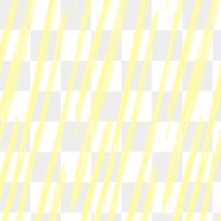 Brush doodle pattern png, transparent background, yellow simple design