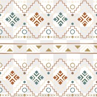Ethnic seamless pattern png, brown geometric design, transparent background