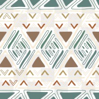 Tribal seamless pattern png, brown Aztec design, transparent background
