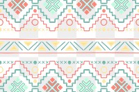 Tribal pattern png transparent background, colorful geometric design