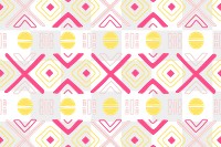 Pattern png, tribal design, colorful Aztec style, transparent background