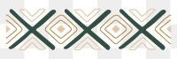 Ethnic shape border png, doodle sticker, brown geometric design