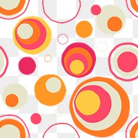 Pattern png transparent background, seamless circle geometric shape, colorful design