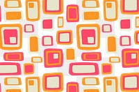 Retro pattern png transparent background, abstract 70s colorful design