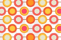 Retro pattern png transparent background, abstract 70s colorful design