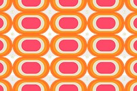 Pattern png transparent background, retro geometric oval shape design