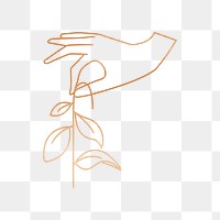 Leaf png logo element, botanical collage sticker