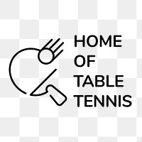 Sports business png logo, table tennis club in minimal design