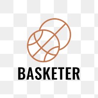 Basketball logo png transparent, sports club business graphic in modern design