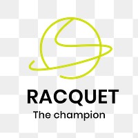 Racquet logo png transparent, sports club business graphic in modern design