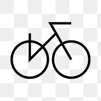 Bicycle png logo element, cycle sports, black minimal design