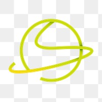 Ball sports png logo element, green gradient illustration