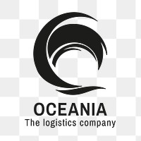 Ocean wave png logo, logistic company, animated graphic in transparent design