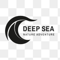 Sea wave png logo, travel business, animated graphic in transparent design