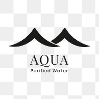 Aqua png business logo, water company, creative flat design, transparent design