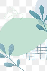 Botanical leaf Memphis png background transparent