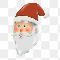 Santa Claus sticker png, Christmas hand drawn, cute winter holidays illustration