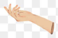 Hand sticker png, hand illustration