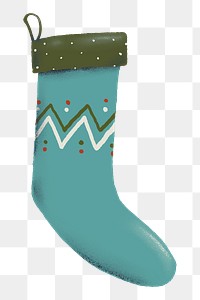 Christmas stockings png sticker, cute hand drawn  illustration