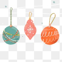 Christmas balls, holidays border sticker