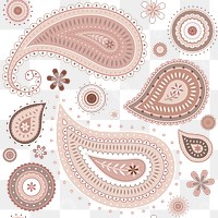 Cream paisley background png, traditional pattern in feminine design