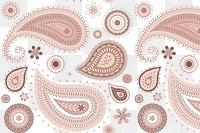 Cream paisley background png, traditional pattern in feminine design