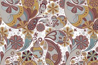 Aesthetic paisley background png, henna pattern in earth tone