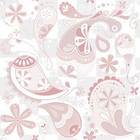 Feminine pattern background png, pink cute illustration