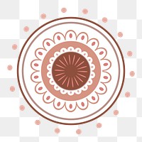 Paisley mandala png sticker, feminine pastel design