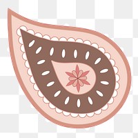 Paisley mandala png sticker, feminine pastel design