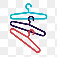 Hangers png element, fashion business sticker