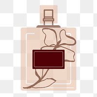 Perfume bottle png, aesthetic beauty branding sticker