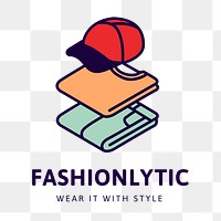 Fashion logo png, apparel business branding sticker design