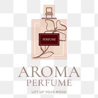 Perfume shop logo png, beauty business branding sticker design