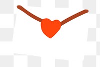 Love letter png sticker, Valentine&rsquo;s illustration on transparent background