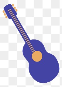 Acoustic guitar sticker png, musical instrument, entertainment graphic