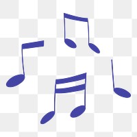 Musical notes png clipart, cute entertainment graphic in violet