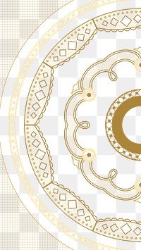 Gold lace doily background png transparent, vintage flower design