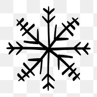 Winter snowflake png sticker, Christmas doodle in creative design