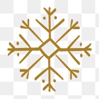 Winter snowflake png sticker, Christmas doodle in creative design