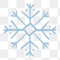 Winter snowflake png sticker, Christmas doodle in creative design