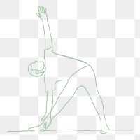 Lifestyle png drawing, person exercising, transparent background illustration