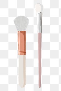 Makeup brushes png sticker, beauty product illustration