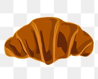 Croissant png sticker, aesthetic food illustration  