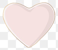 Pink heart png collage element, aesthetic illustration