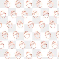 Pink seamless png transparent background, hand doodle pattern