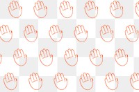 Pink seamless png transparent background, hand doodle pattern