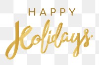 Happy Holidays png sticker, festive greeting typography